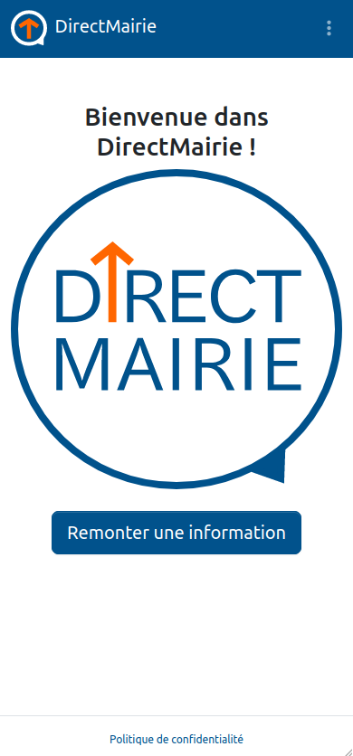 Screenshot name : DirectMairie_001_accueil.png